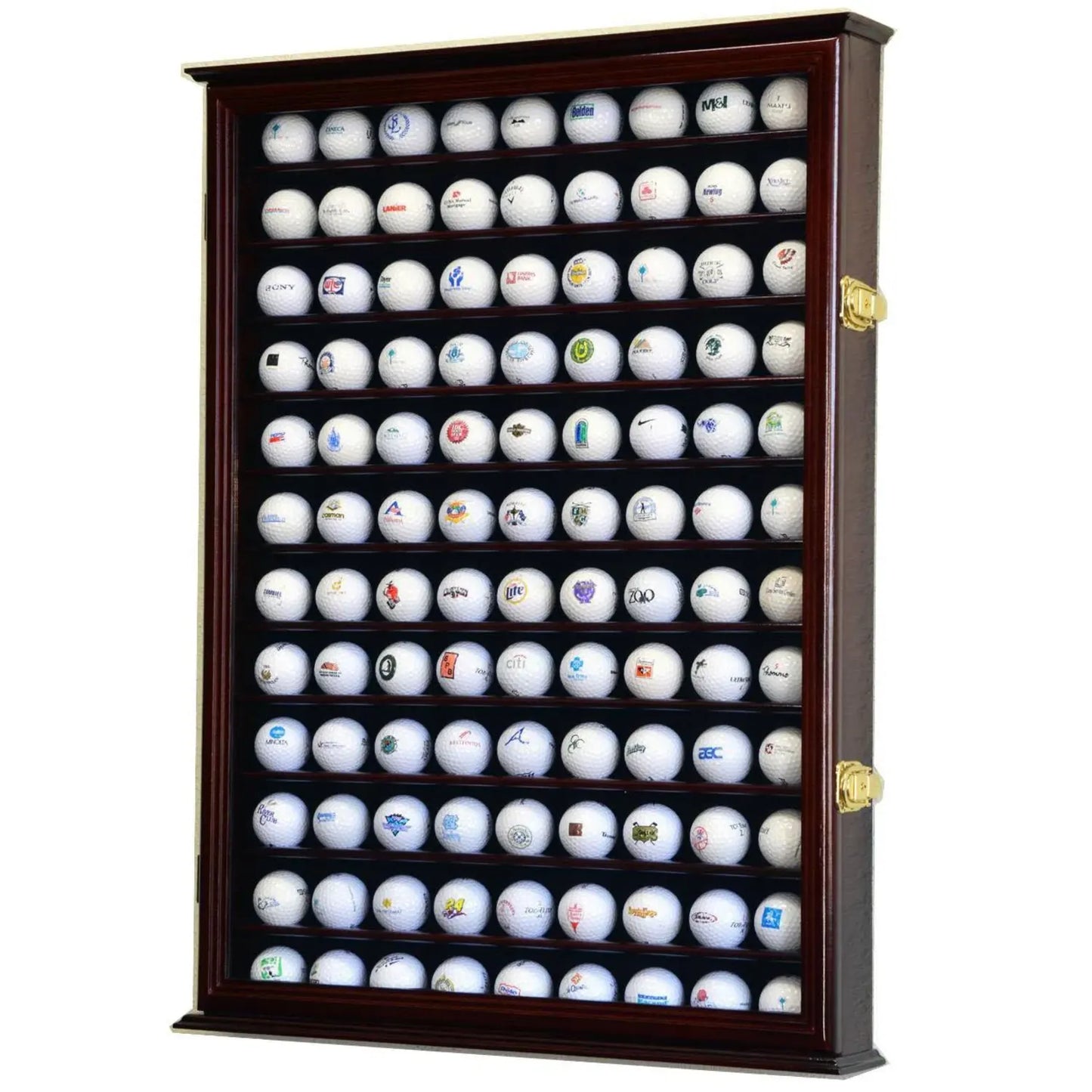 Display Zone 108 Golf Ball Display Case Cabinet Holder UV Protection