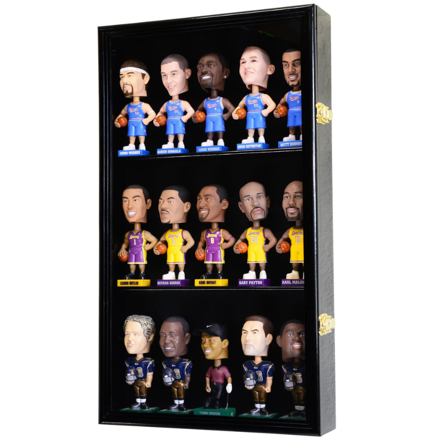 15 Bobblehead Figurine Display Case Cabinet