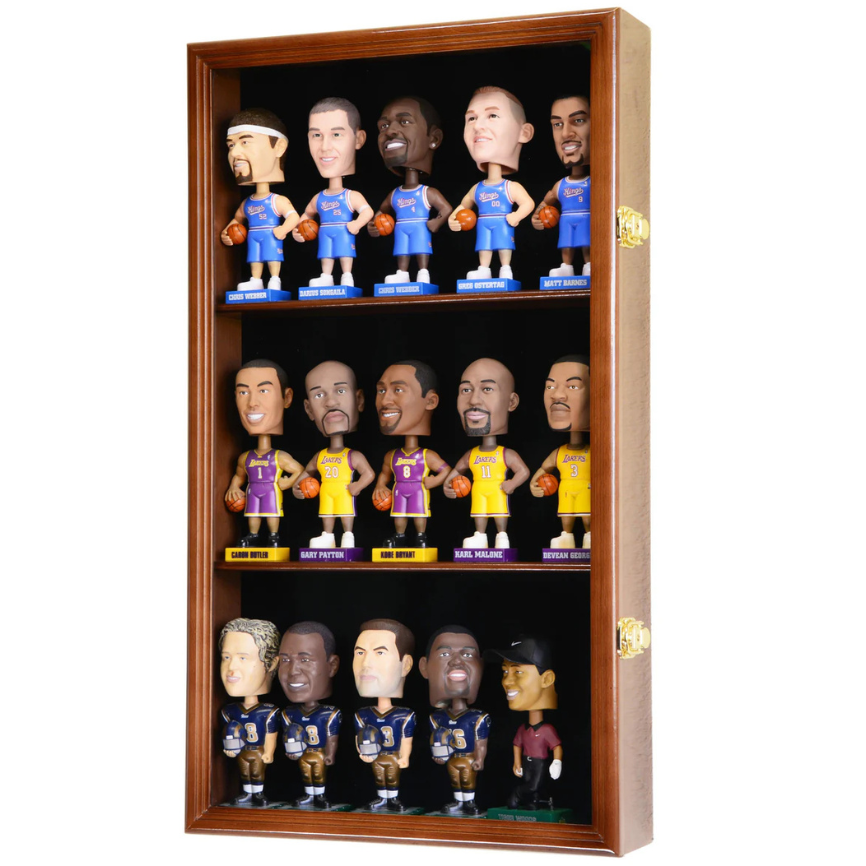 15 Bobblehead Figurine Display Case Cabinet