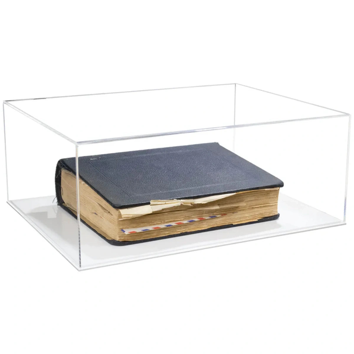 18" x 14" x 7" Acrylic Book Table Top Display Case Clear Plastic Box