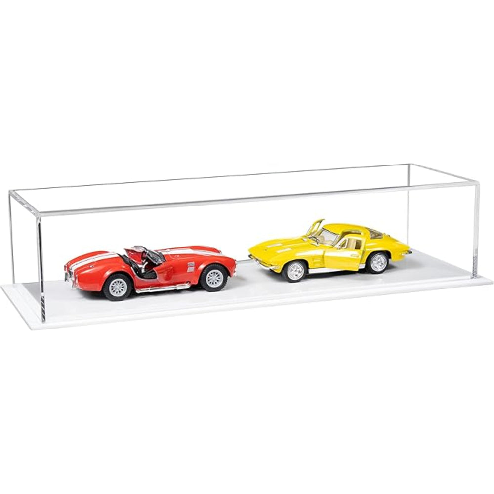 Acrylic 1:32 Scale Model Car Display Case Diecast Car Collector White Base