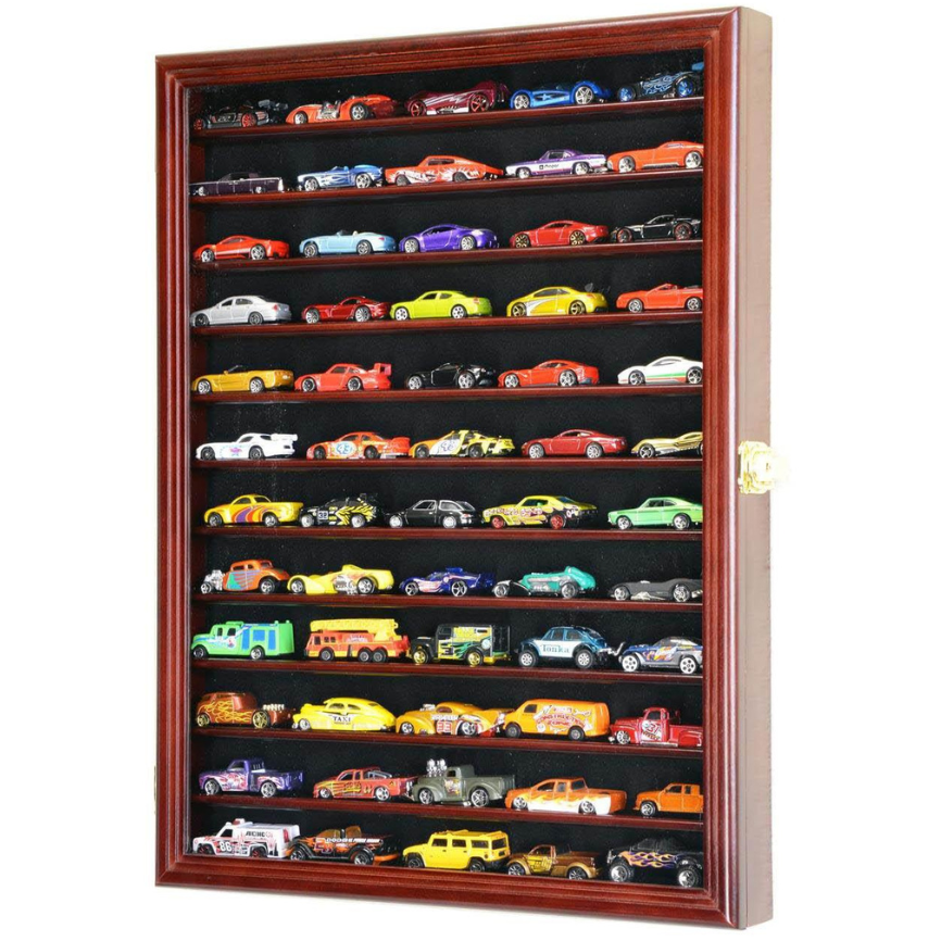 1/64 Diecast / Matchbox Display Case Cabinet UV Protection Cherry