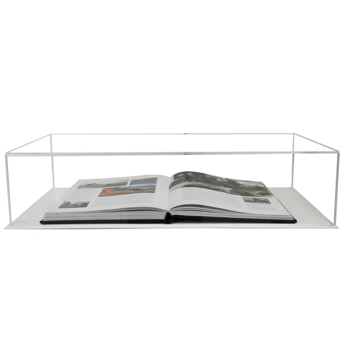 27" x 15" x 6" Acrylic Book Table Top Display Case Clear Plastic Box