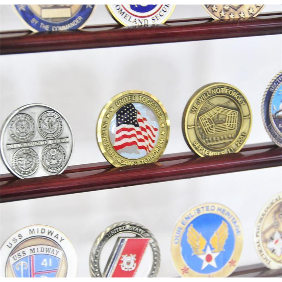 4 Shelves Military Challenge Coin Stand Rack