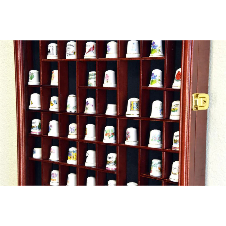 59 Opening Thimble Display Case Cabinet