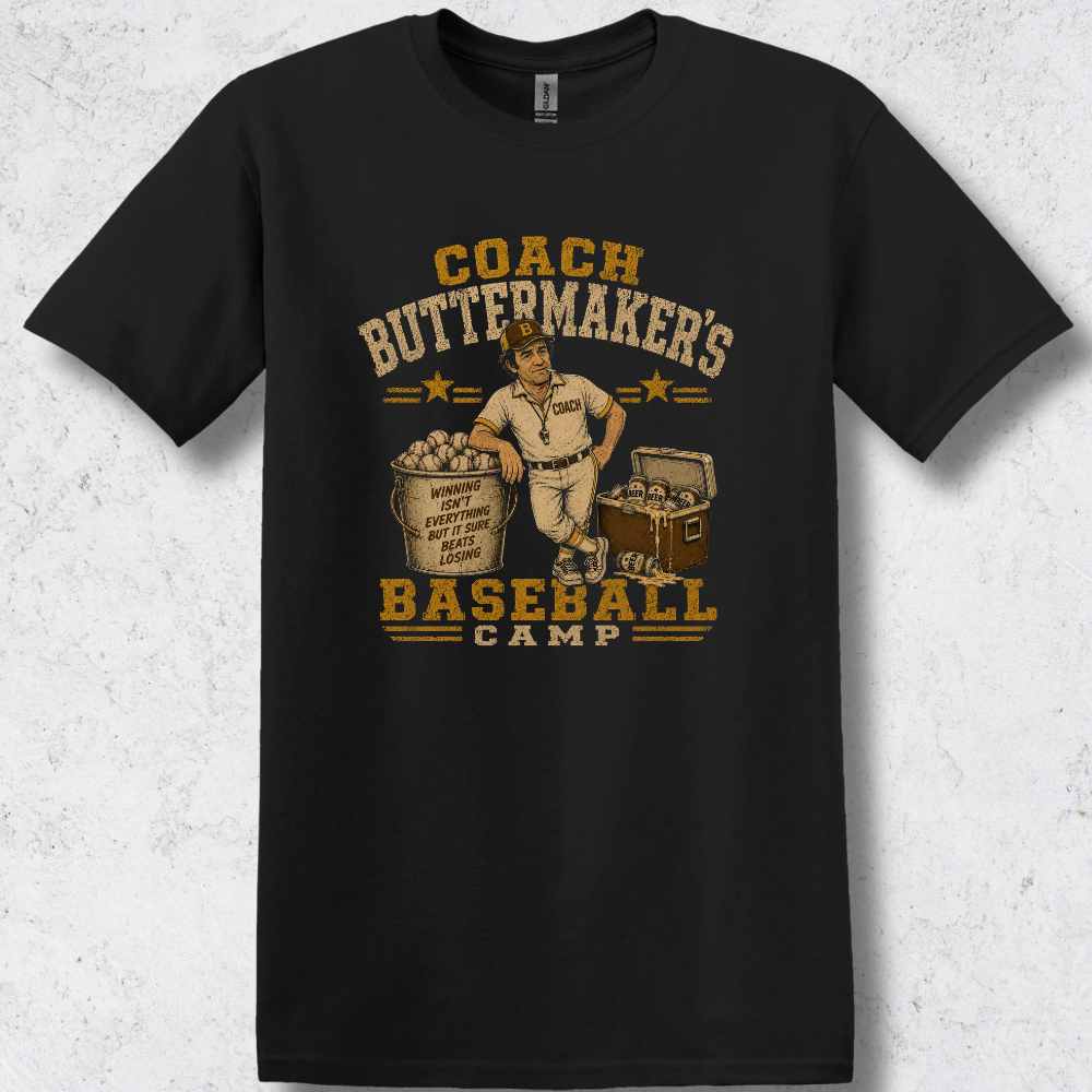 Coach Buttermaker's Baseball Camp T-Shirt