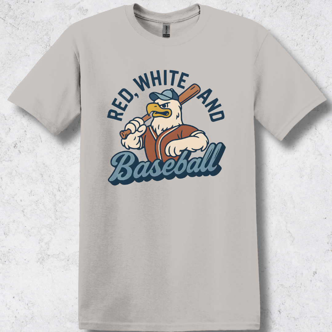 Red, White, and Baseball T-Shirt