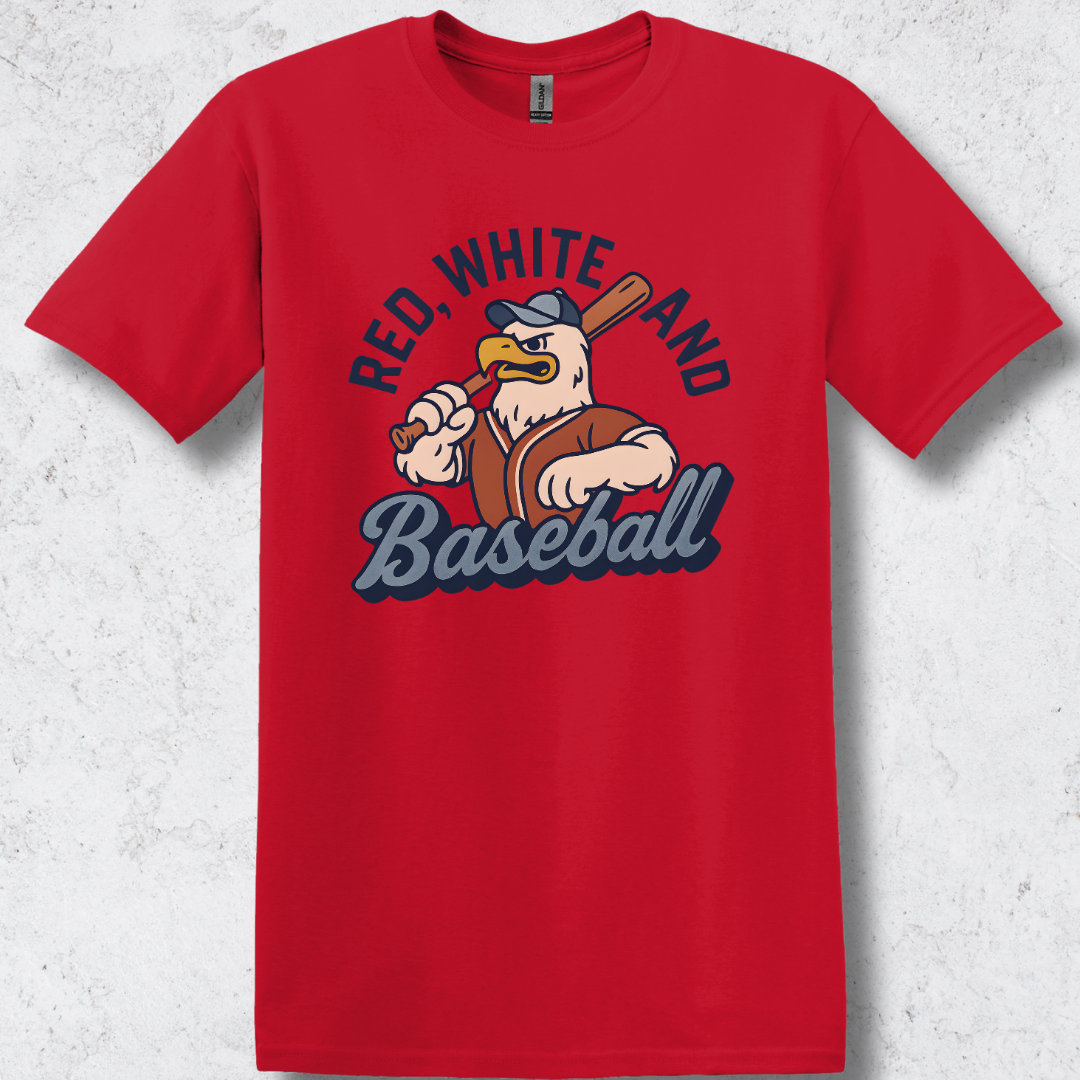 Red, White, and Baseball T-Shirt