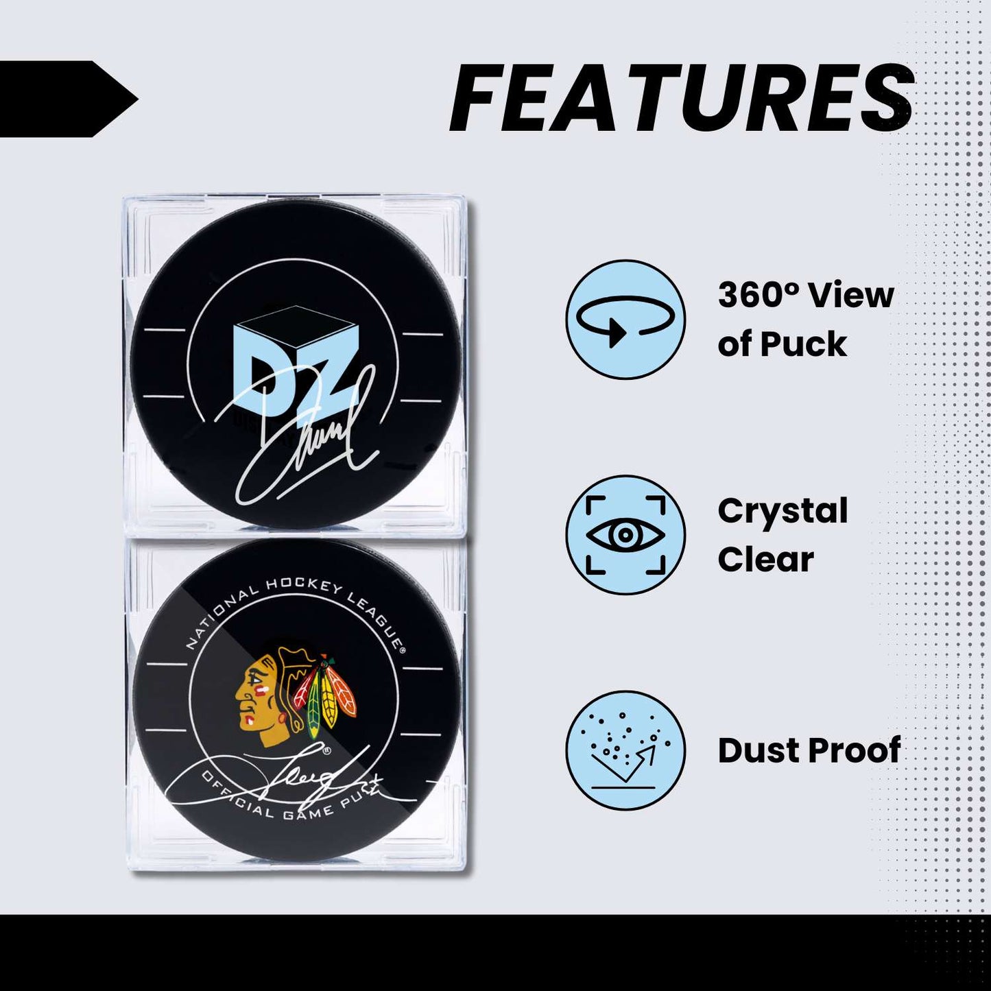 Acrylic Hockey Puck Display Case (6-Pack)