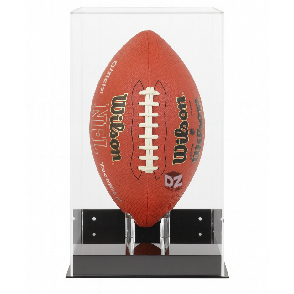 Full Size NFL Football Display Case Vertical Wall Mount UV Protection