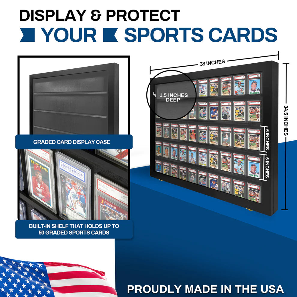 50 Graded PSA - Sports Card Display