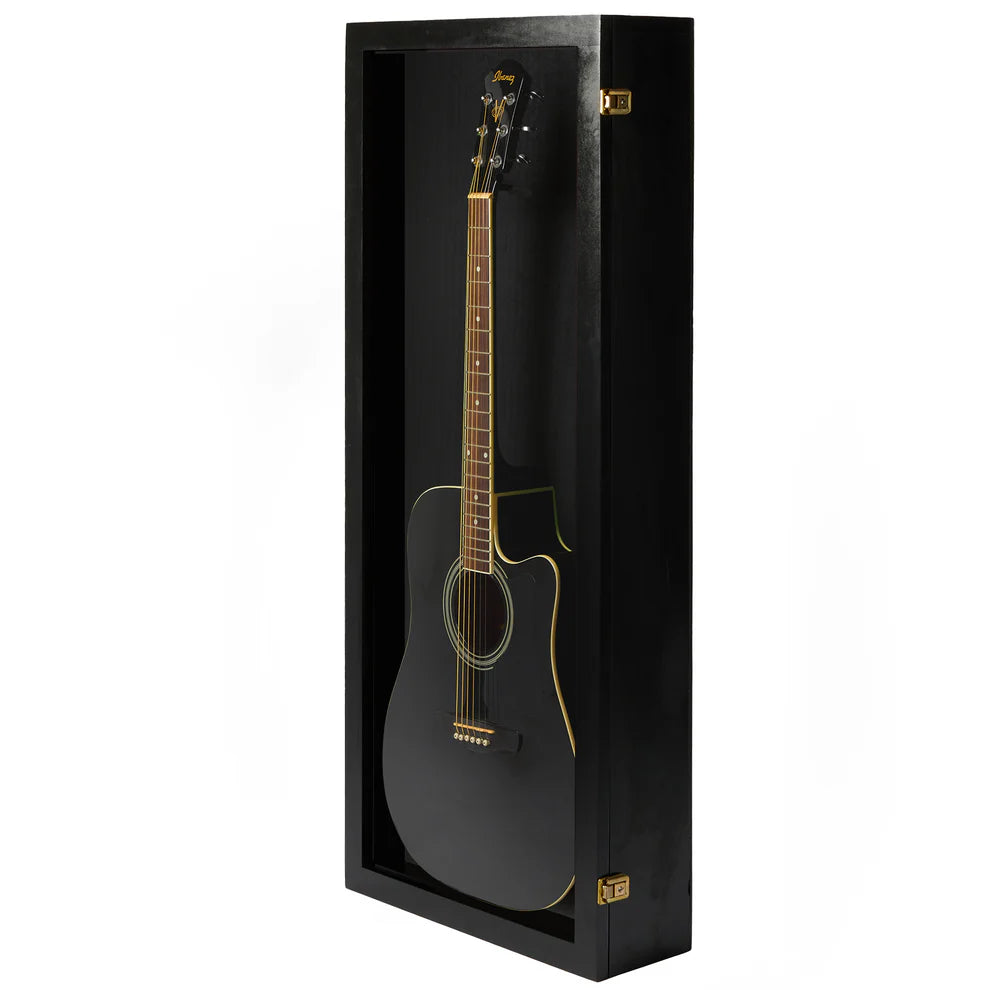 Black Acoustic Guitar Display Case UV Protection
