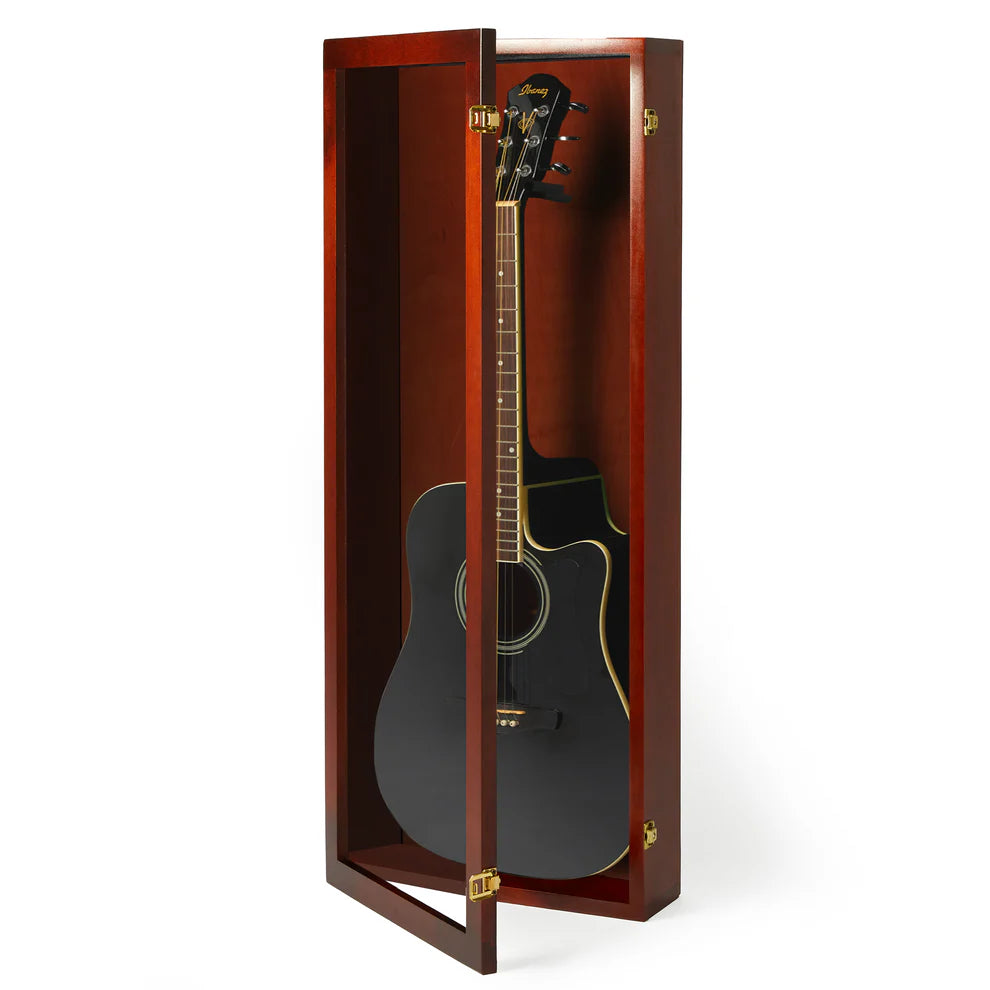 Cherry Acoustic Guitar Display Case UV Protection