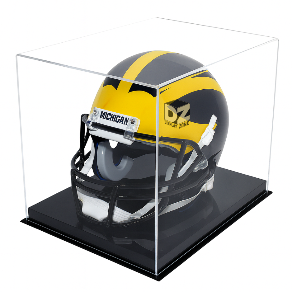 Full Size NFL Football Helmet Display Case w/ Black Base UV Protection