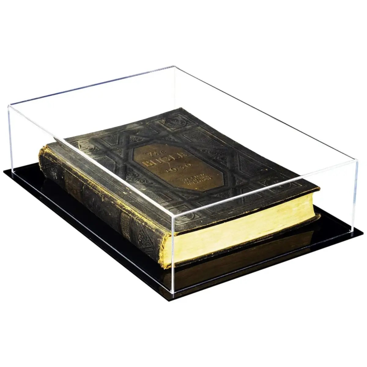16" x 11" x 4" Acrylic Book Table Top Display Case Plastic Clear Box