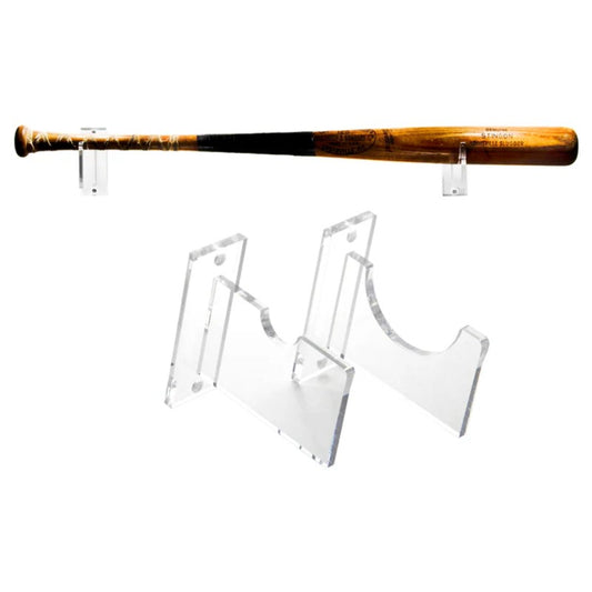 Acrylic Baseball Bat Display Horizontal Wall Mounts Brackets
