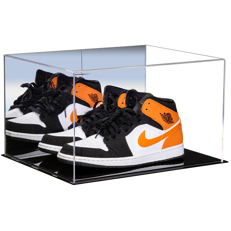sneaker display case shoe case clear case for sneakers sneakerhead showcase black mirror
