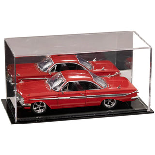 Single Acrylic 1:24 Scale Model Car Display Case 1/24 Diecast Black Base