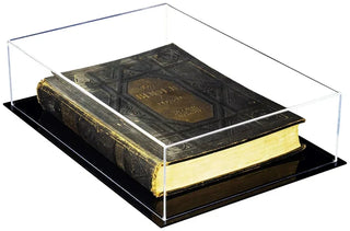 16" x 11" x 4" Acrylic Book Table Top Display Case Plastic Clear Box