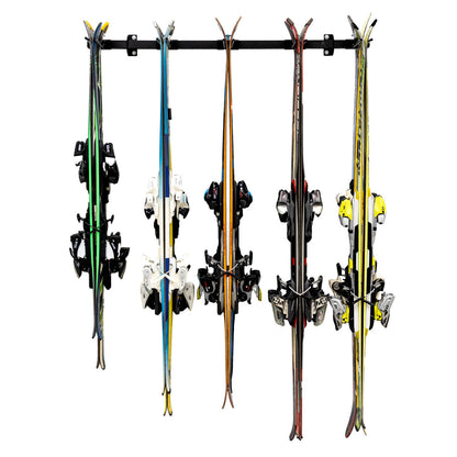 Wall Mounted Adjustable Ski Rack Storage System (Holds 10 Pairs of Skis)