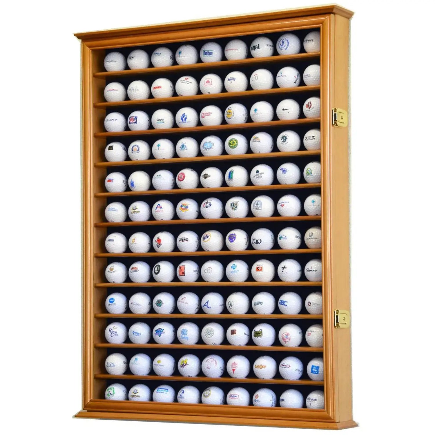 Display Zone 108 Golf Ball Display Case Cabinet Holder UV Protection