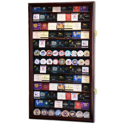 117 Matches Matchbook Display Case Cabinet UV Protection Cherry Wood