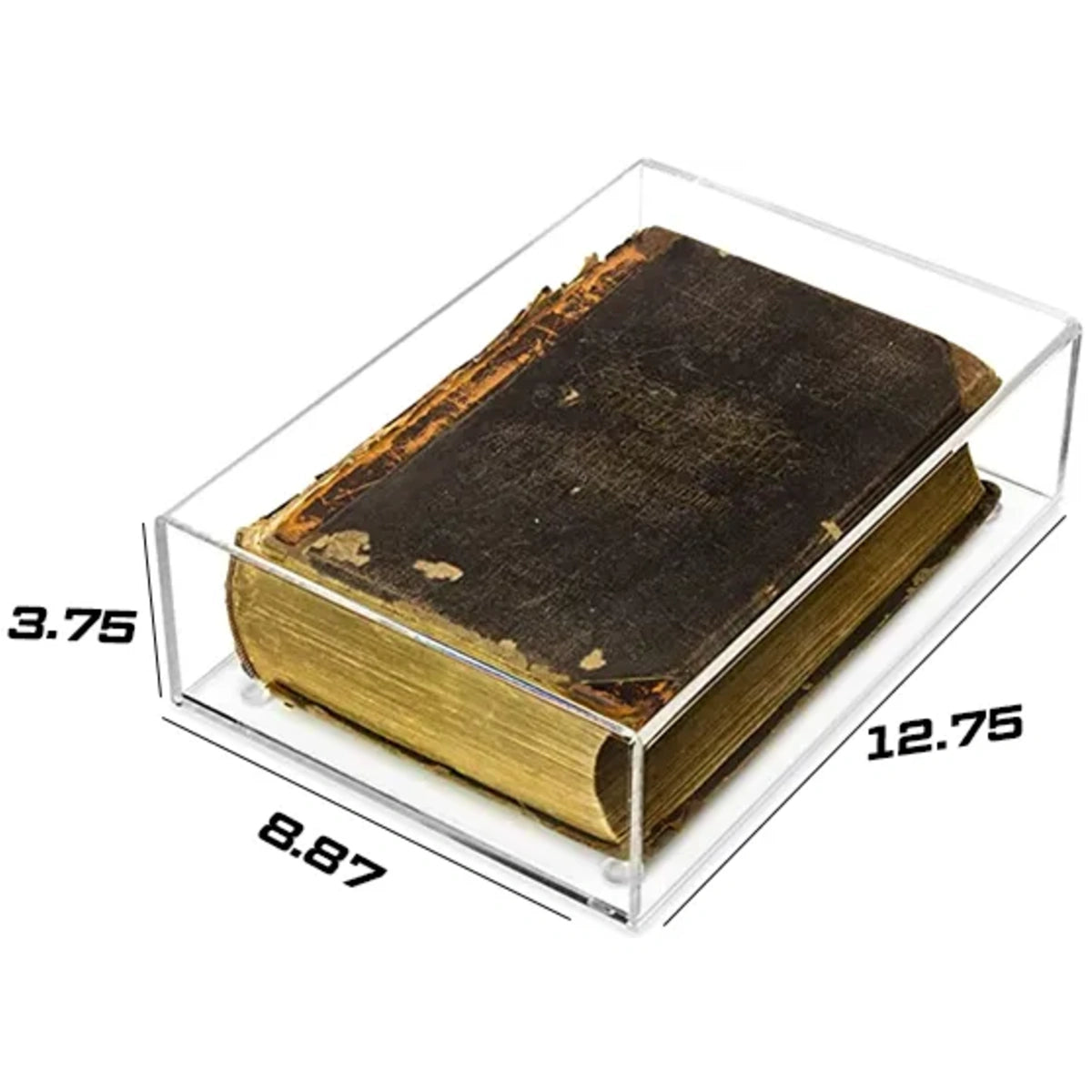 12.75" x 3.75" x 8.87" Acrylic Book Display Case clear plastic box bible