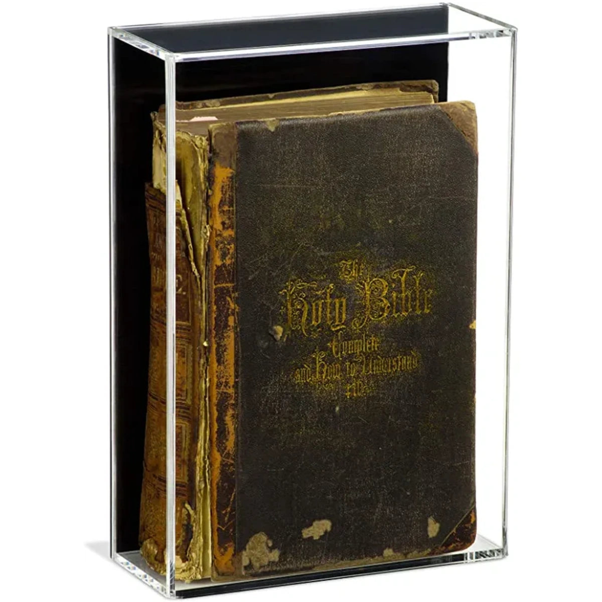 12.75" x 3.75" x 8.87" Acrylic Book Display Case clear plastic box bible