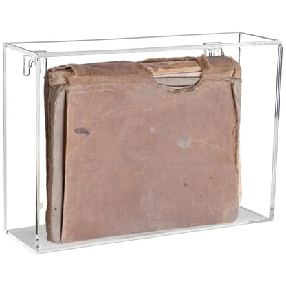 12.75" x 3.75" x 8.87" Acrylic Book Display Case clear plastic box