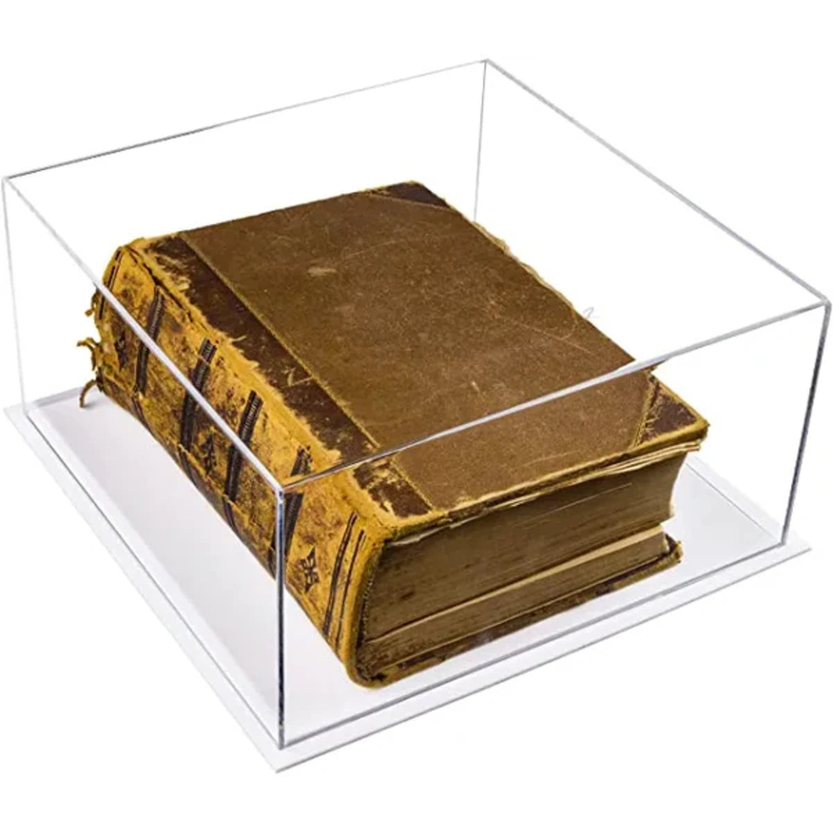 12" x 12" x 6" Acrylic Book Display Case Clear Plastic Box Bible