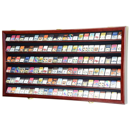 138 Lighter / Matchbook Display Case Cabinet UV Protection Cherry Wood