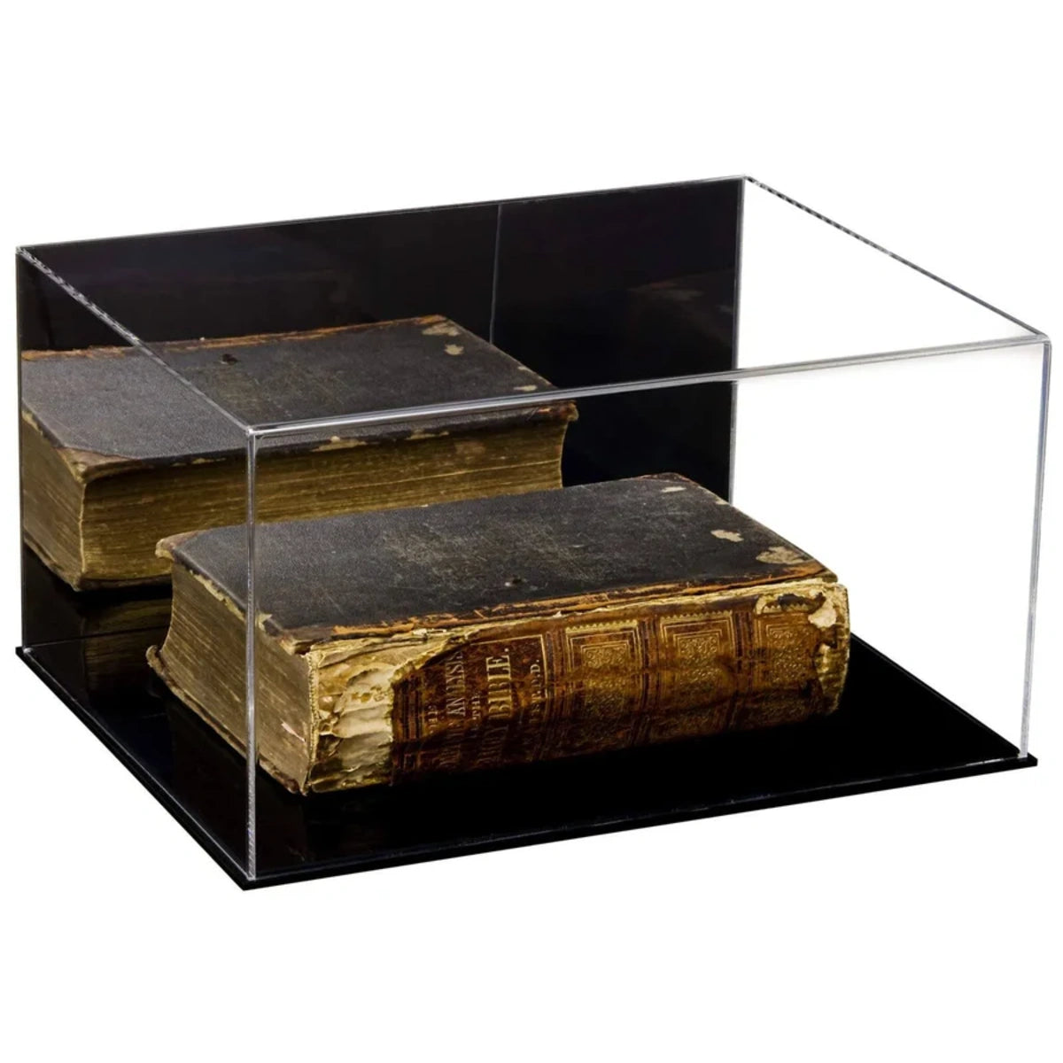 15.25" x 12" x 8" Acrylic Book Display Case Plastic Clear Box