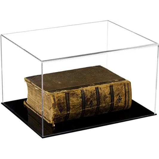 15.25" x 12" x 9" Acrylic Book Table Top Display Case Clear Plastic Box
