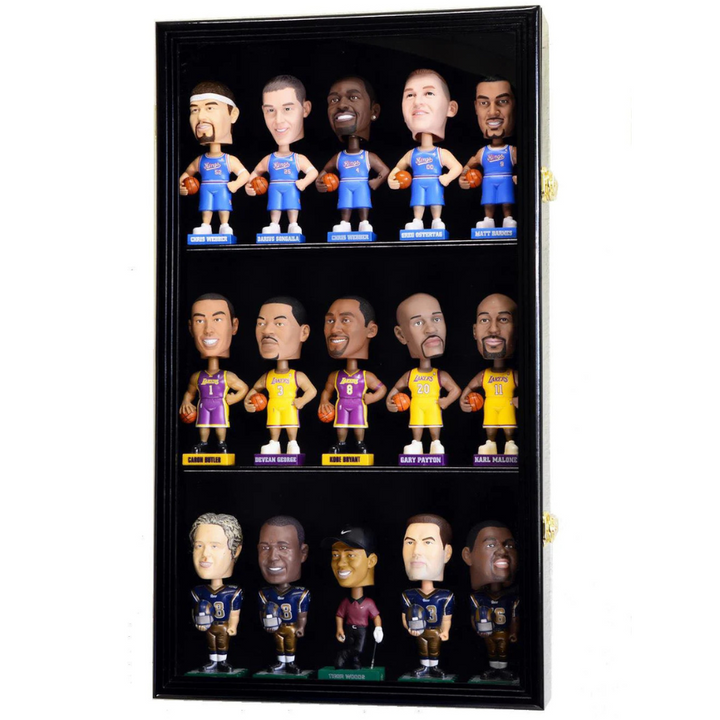 15 Bobblehead Figurine Display Case Cabinet