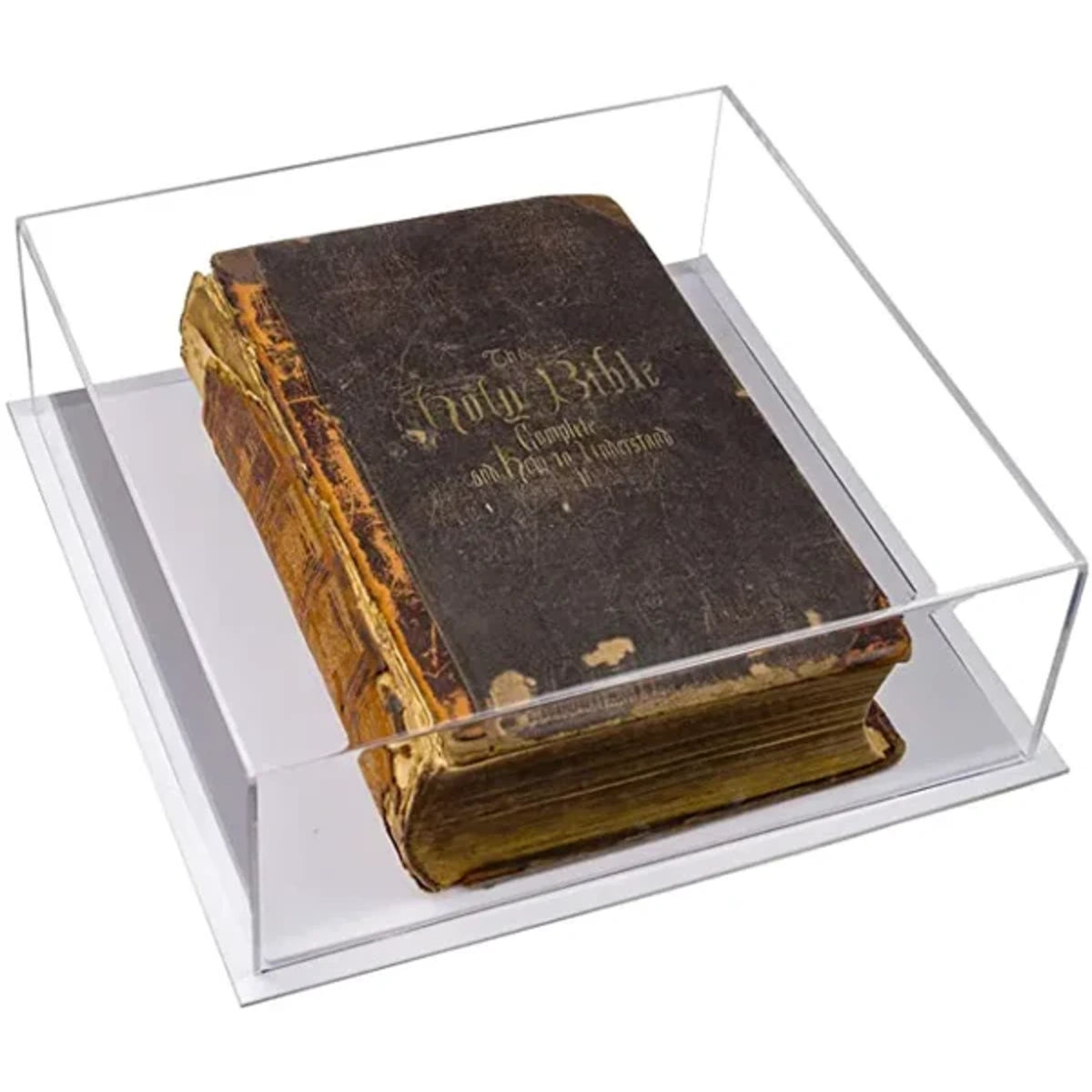 15" x 15" x 6" Acrylic Book Table Top Display Case Clear Plastic Box