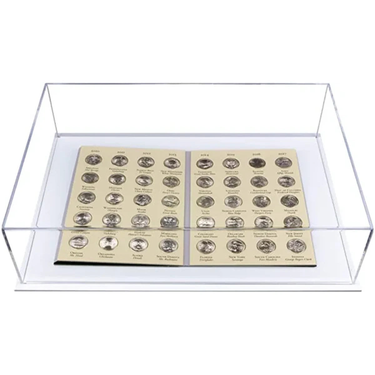16" x 11" x 4" Acrylic Book Table Top Display Case Plastic Clear Box
