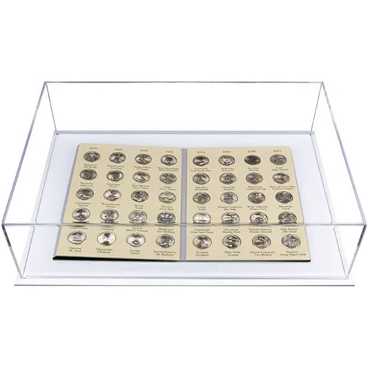 16" x 11" x 4" Acrylic Book Table Top Display Case Plastic Clear Box