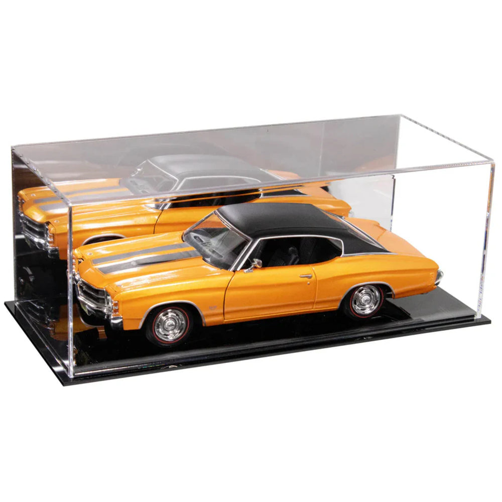 Acrylic 1:18 Scale Model Car Display Case Diecast Car Collector Black Base