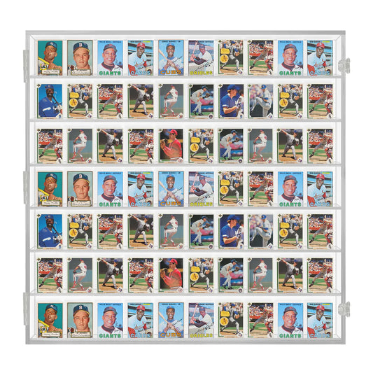 70 Ungraded - Acrylic Sports Baseball Trading Card Display Case Cabinet UV Protection