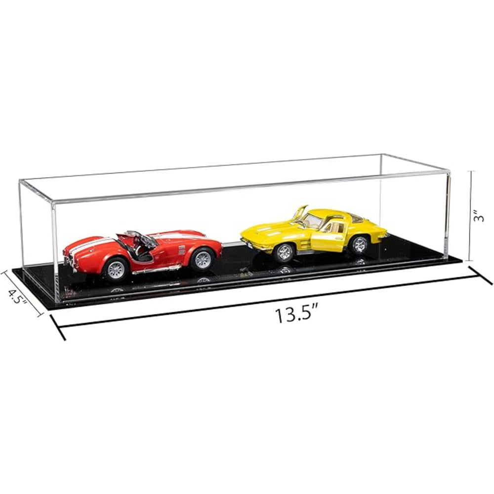 Acrylic 1:32 Scale Model Car Display Case Diecast Car Collector Black Base