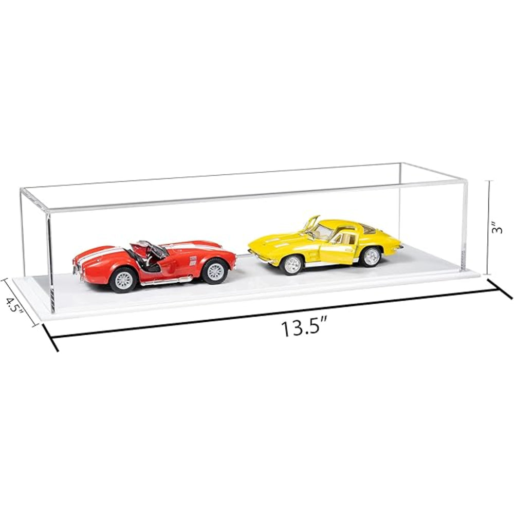 Acrylic 1:32 Scale Model Car Display Case Diecast Car Collector White Base