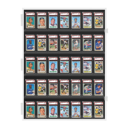 Sports Trading Card Display 35 PSA Graded Case Display Cabinet Made in USA