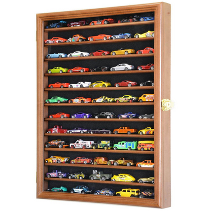 1/64 Diecast / Matchbox Display Case Cabinet UV Protection Walnut
