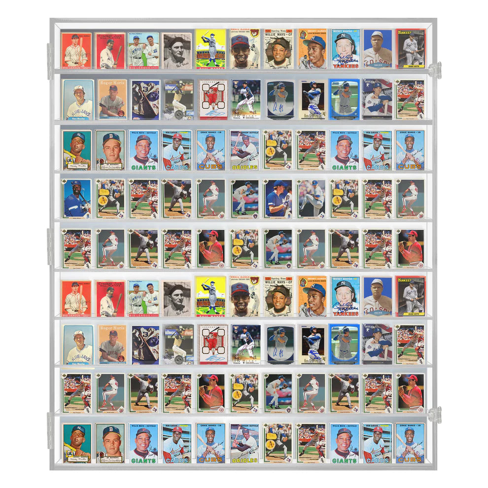 99 Ungraded - Acrylic Sports Baseball Trading Card Display Case Cabinet UV Protection
