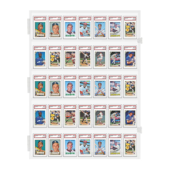 Sports Trading Card Display 35 PSA Graded Case Display Cabinet Made in USA