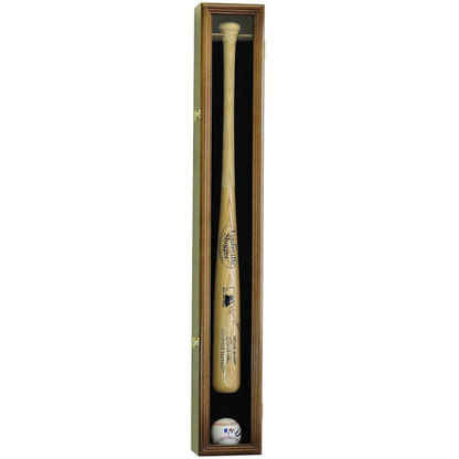 1 Baseball Bat Display Case Cabinet UV Protection Walnut Wood