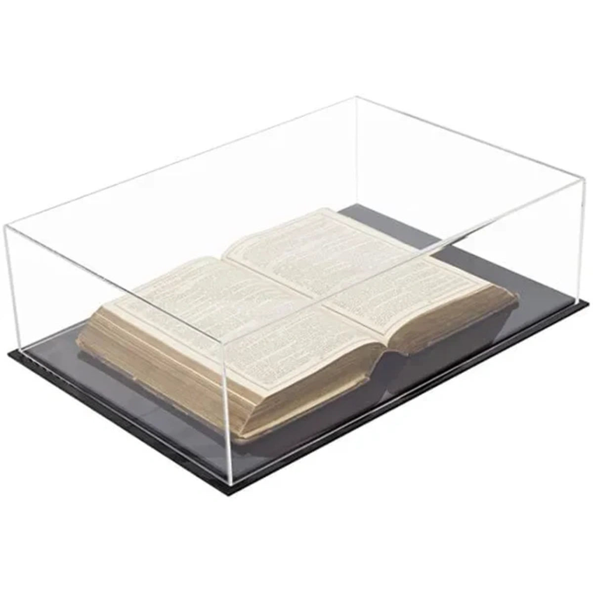 20" x 14" x 6" Acrylic Book Table Top Display Case Plastic Clear Box
