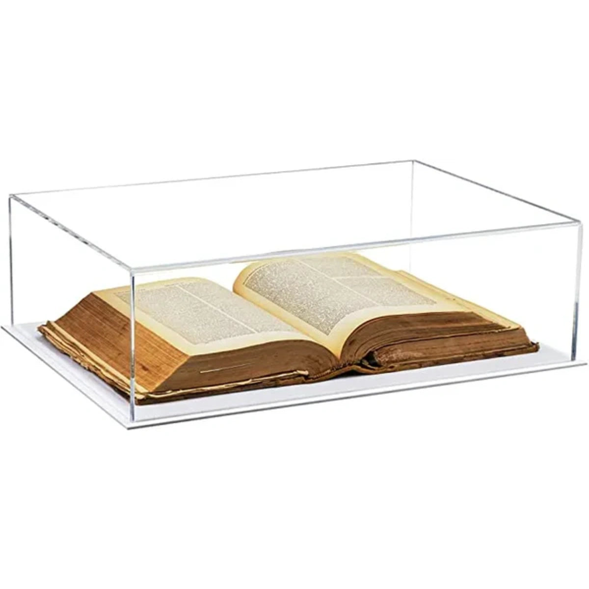 20" x 14" x 6" Acrylic Book Table Top Display Case Plastic Clear Box