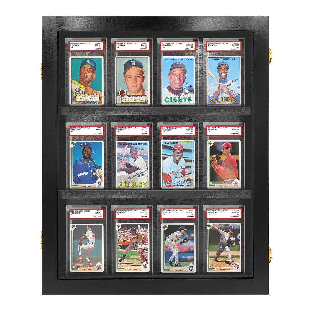 Sports Trading Card Wall Display PSA Graded Case Display Cabinet Made in USA
