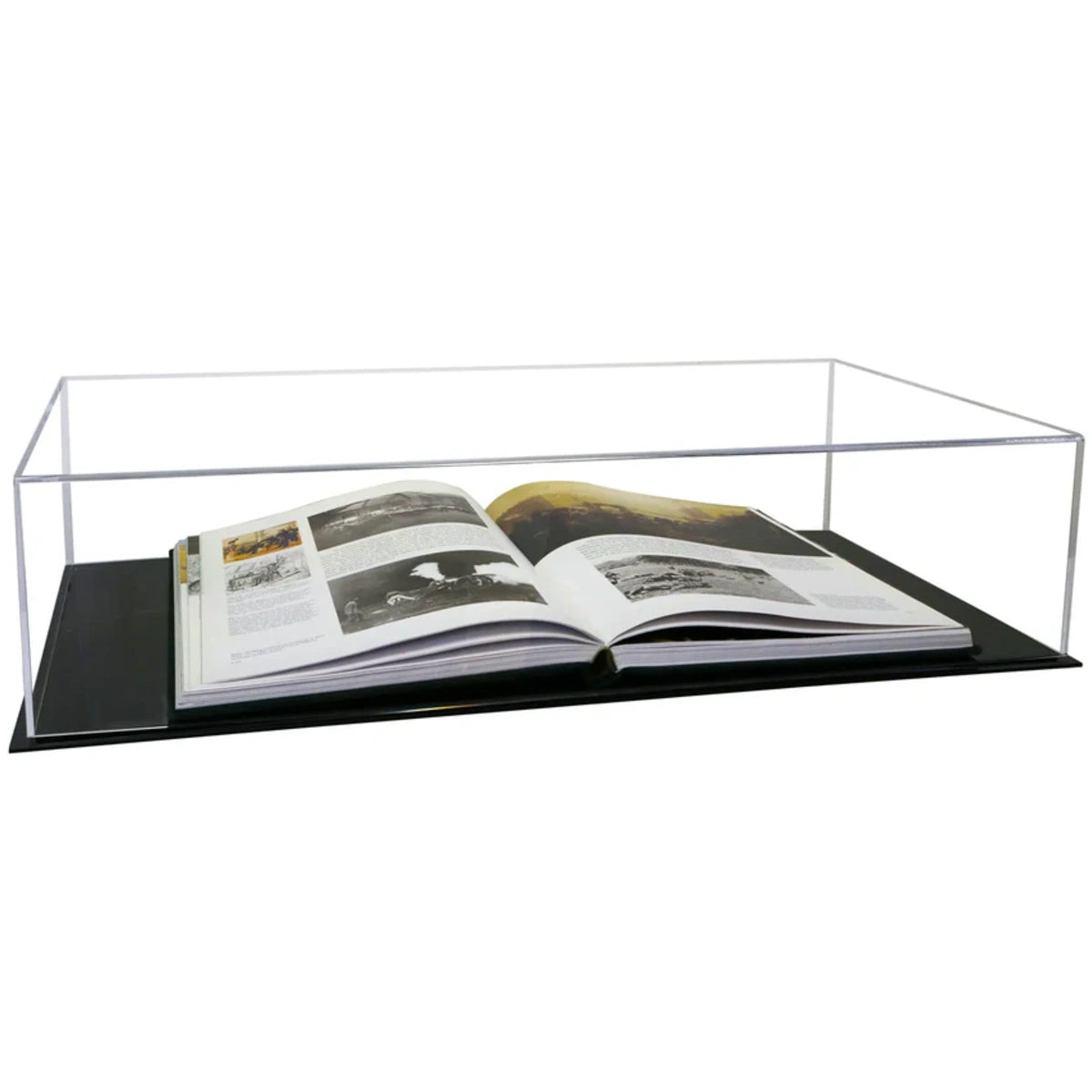 27" x 15" x 6" Acrylic Book Table Top Display Case Clear Plastic Box